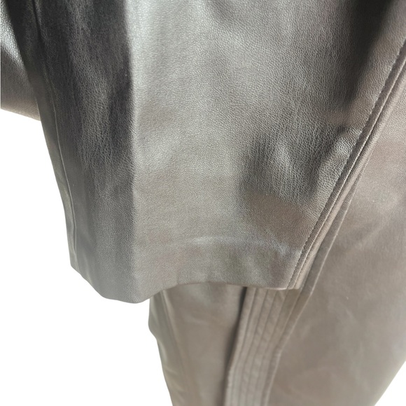 Blank NYC  Black Faux Leather Paper Bag High Waist Pants Belted Size 30 - Picture 9 of 12